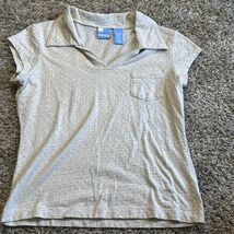 Vintage Roxy  Y2K Women’s Shirt XL  Collared V Neck Polo Top Eyelet - $19.00