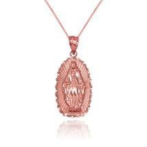 10k Rose Gold Lady Guadalupe DC Pendant Necklace - £188.71 GBP+