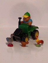 Tomy John Deere Farm Tractor and  Farmer, Chicken Rooster Goose Mixed Lot - $172.68 MXN