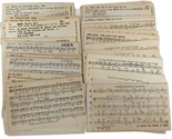 Vintage TUNE-DEX Professional Music Copyright Index Cards 110 Count - £13.75 GBP
