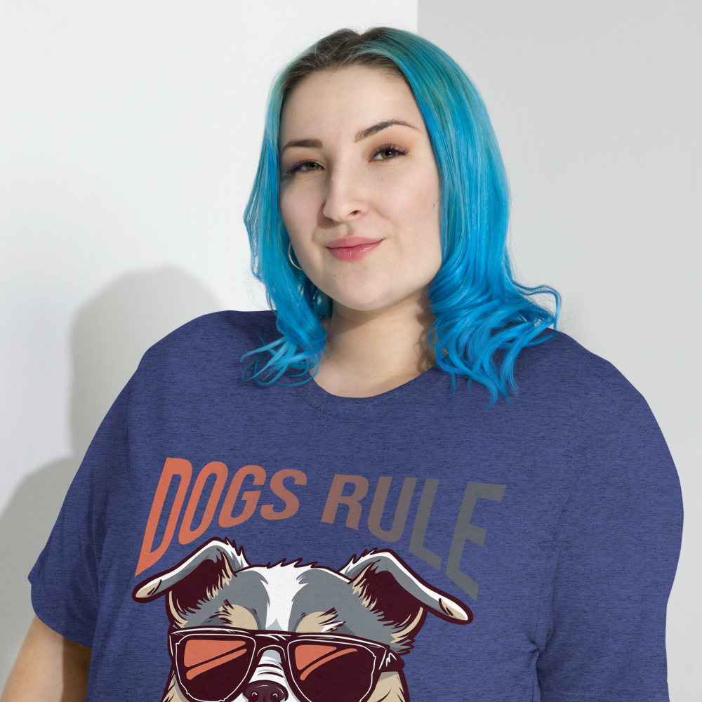 Short Sleeve T-Shirt - Dogs Rule Navy Triblend - $64.99