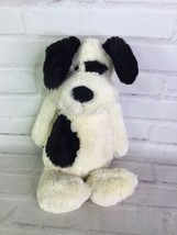 Jellycat Bashful Cream Black Puppy Dog Medium Eye Patch Plush Stuffed Animal Toy - £11.13 GBP