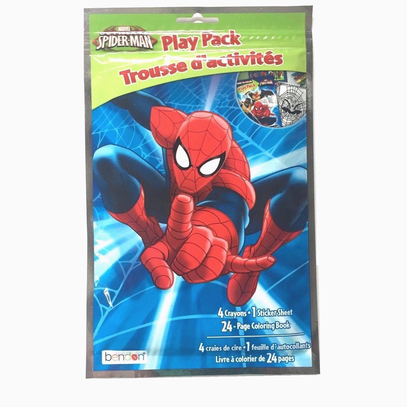 Primary image for Marvel Ultimate Spiderman Play Pack Crayon Stickers Coloring Book Bendon