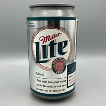 Miller Lite Beer Can Shape Plastic Coin Bank 8&quot; Tall 1999 Licensed Miller Item - £11.86 GBP