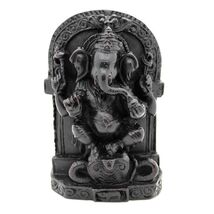GANESHA STATUE 4" Hindu Elephant God HIGH QUALITY Resin Seated w Cobra I... - $11.66
