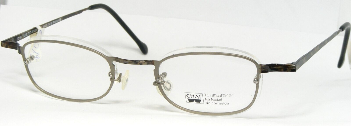 Vintage CHAI TG6 6 Grigio / Tartaruga Unico Vista Titanio 48-20-148mm (N... - $66.16