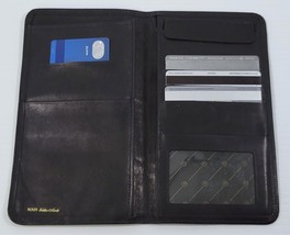 *B) Rolf&#39;s Golden Circle Black Cowhide Large Folding Travel Wallet - £15.58 GBP