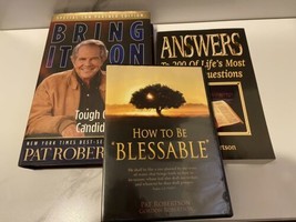 Christian Answers Pat Robertson Book DVD Lot How to Be Blessable Bring it On CBN - £10.06 GBP