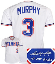Dale Murphy signed Atlanta White Throwback Custom Stitched Baseball Jersey &#39;82 &#39; - £115.84 GBP