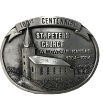 VTG Siskiyou St Peters Church Belt Buckle Willowdale KS Kansas 1984 100 ... - £27.68 GBP