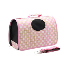 Anywags Pet Carrier Large Checkered Pink Shoulder Sling Bags for Small P... - $84.50