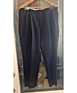 Navy Blue Lined Pleated 100 % Wool  Dress Pants Men 32x28 - $313.22 MXN