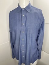 Vintage Burberrys Of London Men Shirt French Cuff Blue 100% Cotton 17- 34 XL - £23.63 GBP