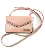Tahari Mini Ball &amp; Chain Pink Envelope Crossbody Bag Expandable Faux Lea... - $13.96