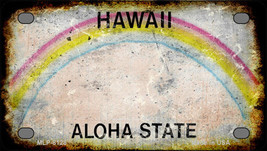 Hawaii State Rusty Novelty Mini Metal License Plate Tag - $282.49 MXN