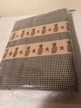 Country Primitive Pineapple Shower Curtain - New image 2