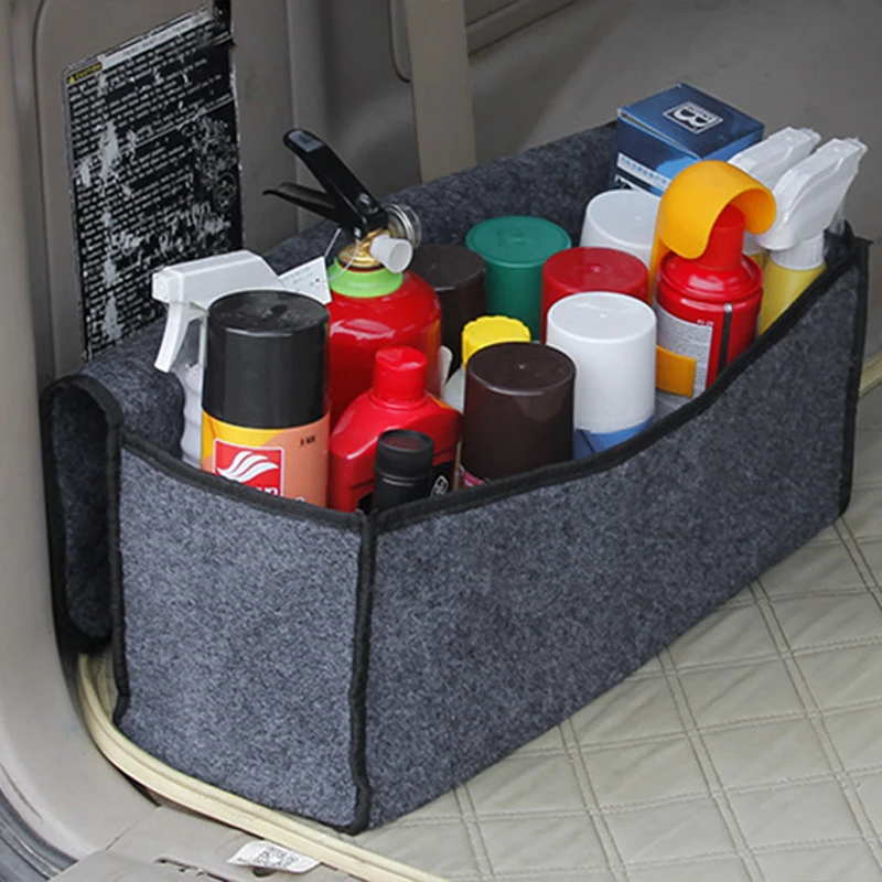 Car Trunk Organizer Storage Bag Foldable Felt Auto Car Boot Organizer Storage - £11.59 GBP