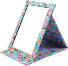Travel Mirror Folding Makeup Table Cosmetic Vanity Portable Standing Desktop Bag - £14.93 GBP