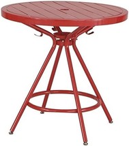 Safco Products 4361Rd Cogo Steel Indoor/Outdoor Table, 30&quot; Round, Red. - £272.25 GBP