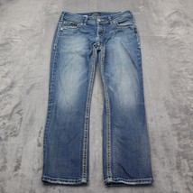 Silver Jeans Womens 29 Blue Suki Capri Low Rise Medium Wash Denim Pants - £23.45 GBP