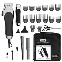 Wahl Clipper Deluxe Chrome Pro, Full Hair And Beard Clipping And Trimmin... - $64.97