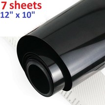 7 Black HTV Iron On Heat Transfer Vinyl Sheets Bundle 10x12 for T-Shirts Cricut - £9.34 GBP