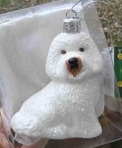 Fine Quality BICHON FRISE Blown Glass Xmas Ornament...Reduced Price - £6.38 GBP