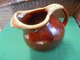 Great Collectible Oven Proof BROWN DRIP &quot;Ball&quot; PITCHER   8&quot; - $12.46