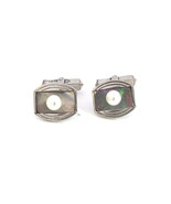 Mikimoto Estate Akoya + Mother of Pearl Cufflinks 5.2 mm Sterling Silver... - €246,33 EUR
