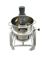 Stainless Steel 50L Food Mixer Commercial Sauce Heat Blender Stirrer 110V  - £746.78 GBP