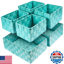Uvellgift 6pcs Woven Storage Baskets Cube Bins Organizer Set - $43.53