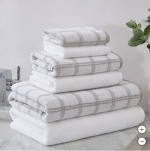 VCNY Home Bath Towels Hand Towels Washcloths White 6-Piece Cotton 600 GSM - $68.99