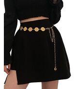 GORGLITTER Western Metal Cowgirl Waist Chain Belt Gold One Size - €11,98 EUR