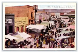 Marketplace Street View &quot;Somewhere&quot; In Mexico UNP WB Postcard W2 - £3.51 GBP