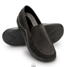 Mens Walk On Air Suede Moccasins Shoes Non-Skid Black 11 - £34.16 GBP