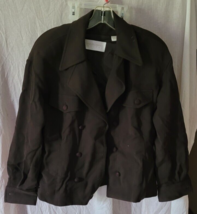 Women Dana Buchman Size 6 Dress Blazer/Jacket Dark Brown Buttons Work Wedding - £19.65 GBP