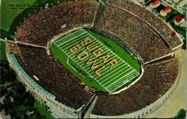 Aerial View Sugar Bowl Stadium New Orleans Louisiana LA UNP Linen Postcard E11 - £8.15 GBP