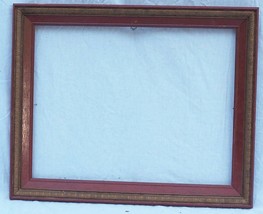 Vintage 17&quot;x21&quot; Painted Gold Wood Ornate Picture Frame - £140.60 GBP