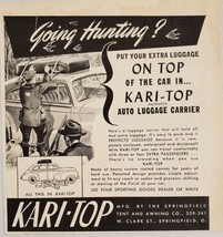 1946 Print Ad Kari-Top Auto Luggage Carrier Made in Springfield,Ohio - £7.86 GBP