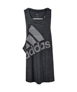 Adidas Racerback Tank Top Dark Gray Womens Size Medium Running Sleeveles... - $23.76