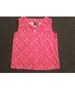 Rafaella Sleeveless Top Size 1X Pink  and White - £7.58 GBP