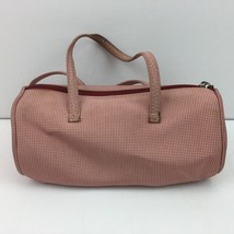 Gap Red Gingham Mini Purse Make Up Bag Cylindrical Zipper - $22.99
