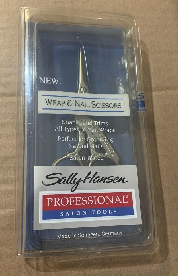 Sally Hansen  Acrylic Wrap &amp; Nail curved Scissors  Made in Germany Sealed - $10.41