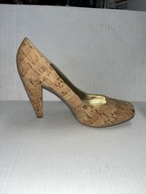 Miss Me Heather Cork Look Heels Pumps Shoe Size 8 NWOB - £18.96 GBP