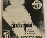Silent Night Deadly Night Vintage Tv Guide Print Ad Fox 33 Horror TPA5 - £6.30 GBP