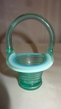 Fenton Art Glass Mini Miniature Rings Flared Basket Robin&#39;s Egg Blue New... - $45.00