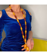 ANTIQUE BAKELITE LARIAT Necklace ! Art Deco Butterscotch Necklace Make O... - €2.156,99 EUR