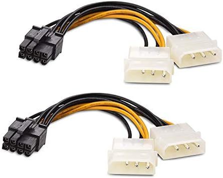 Dual 8-Pin PCIe to Molex Power Cable Set for Enhanced Connectivity - $16.82