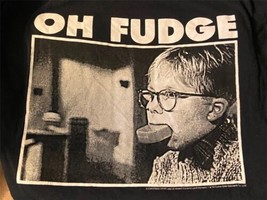 A Christmas Story Movie Oh Fudge Ralphie Soap in Mouth T-Shirt Men&#39;s Lar... - $9.49