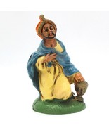 Vintage Wiseman King Gasper? Kneeling Nativity Figure Marked Italy 84 - $9.36